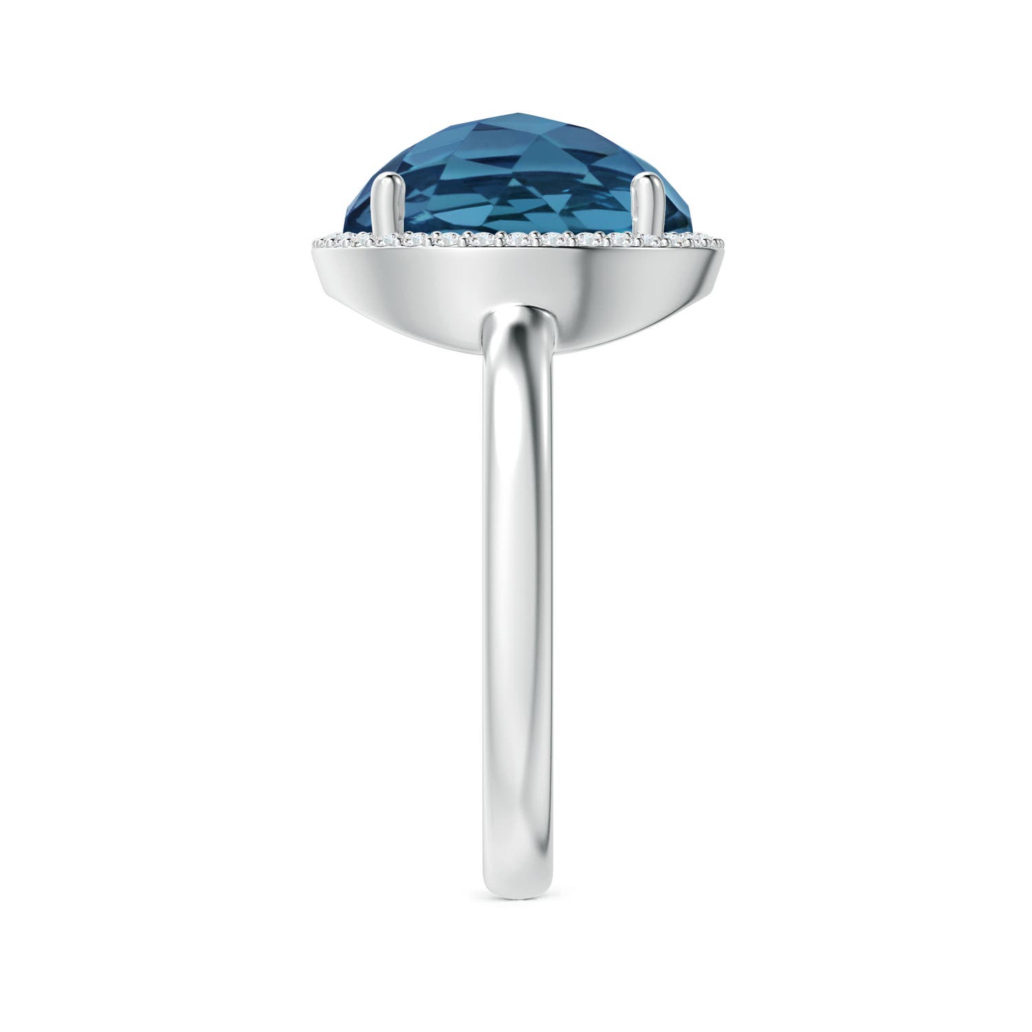 AA - London Blue Topaz / 6.47 CT / 14 KT White Gold