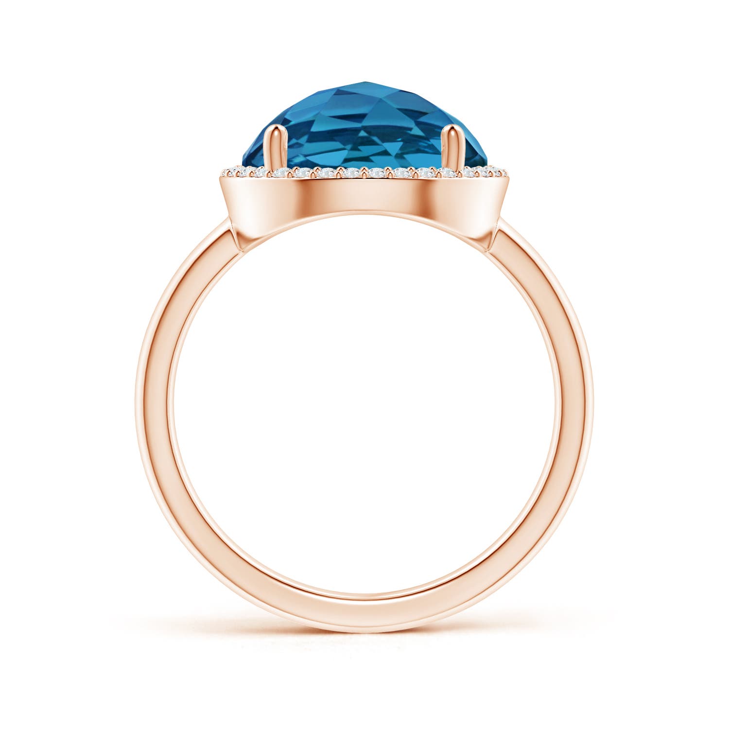 AAA - London Blue Topaz / 6.47 CT / 14 KT Rose Gold