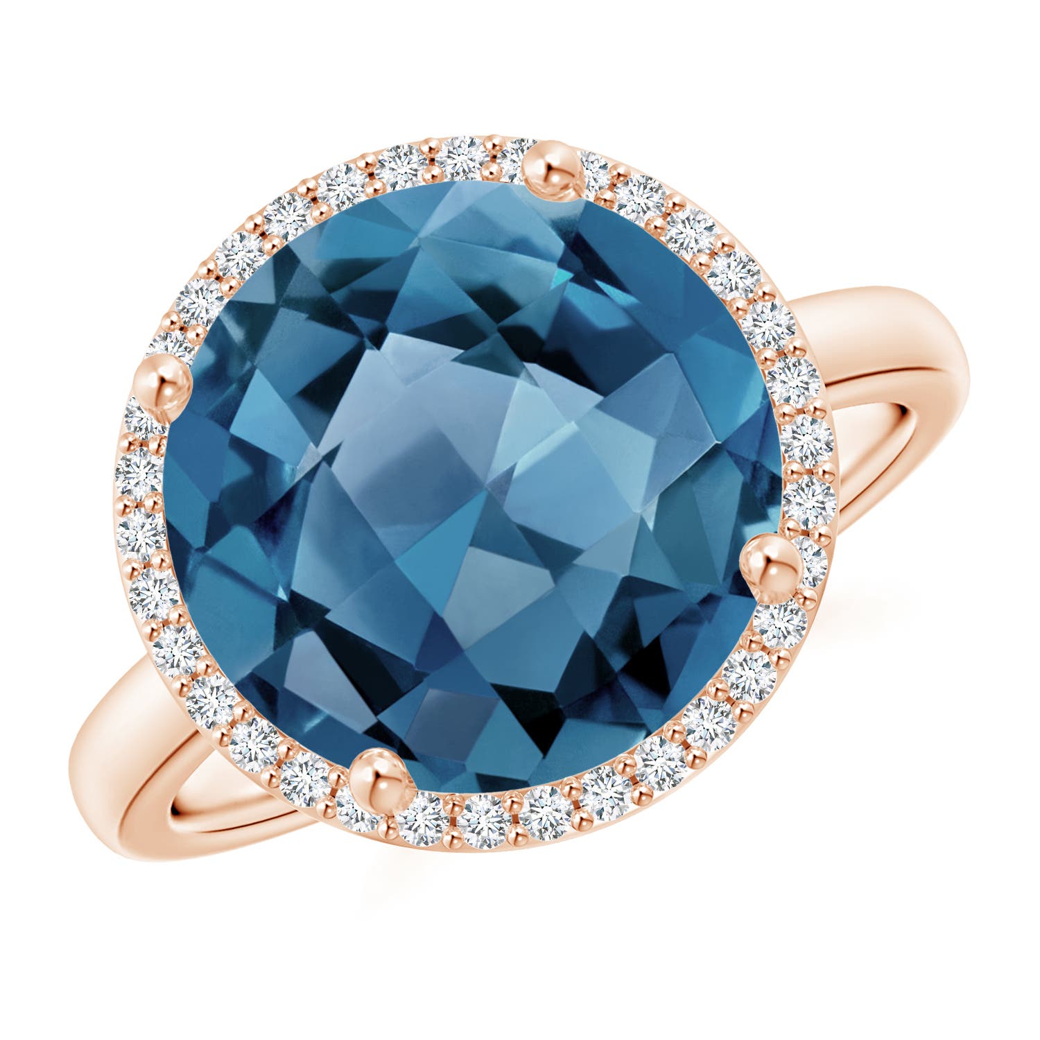 A - London Blue Topaz / 8.5 CT / 14 KT Rose Gold