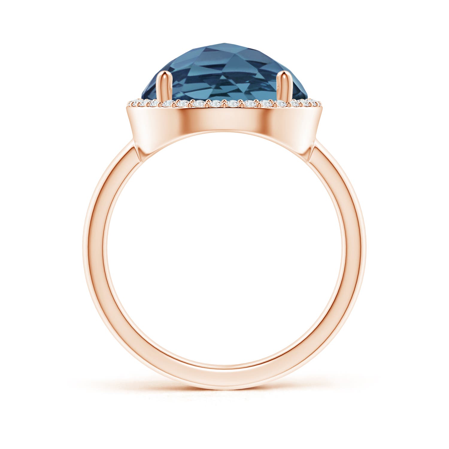 A - London Blue Topaz / 8.5 CT / 14 KT Rose Gold