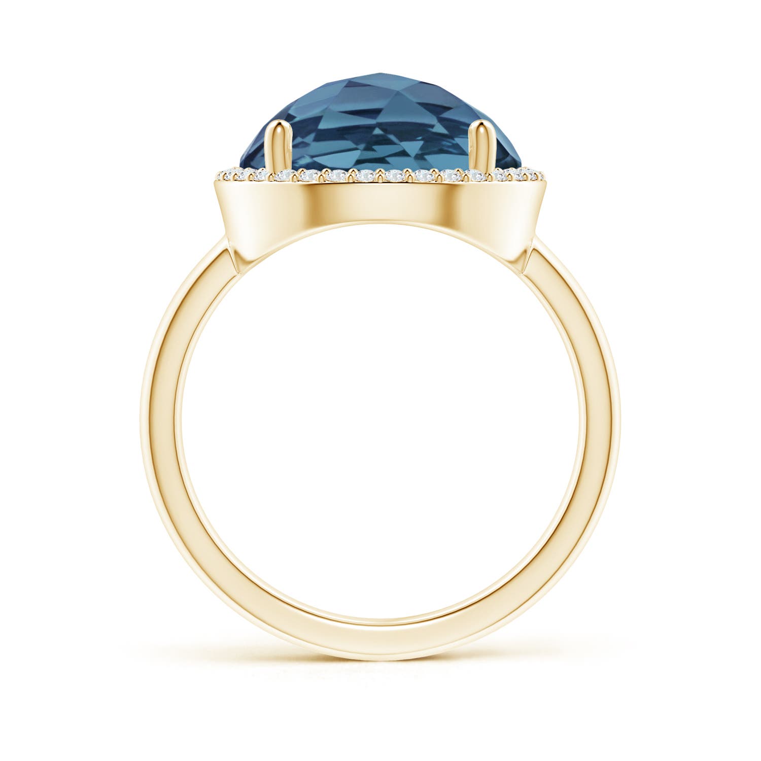 A - London Blue Topaz / 8.5 CT / 14 KT Yellow Gold