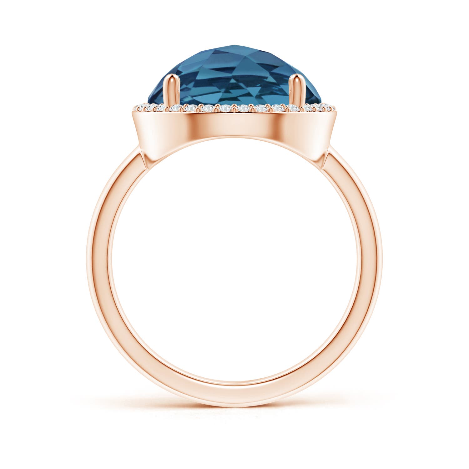 AA - London Blue Topaz / 8.5 CT / 14 KT Rose Gold