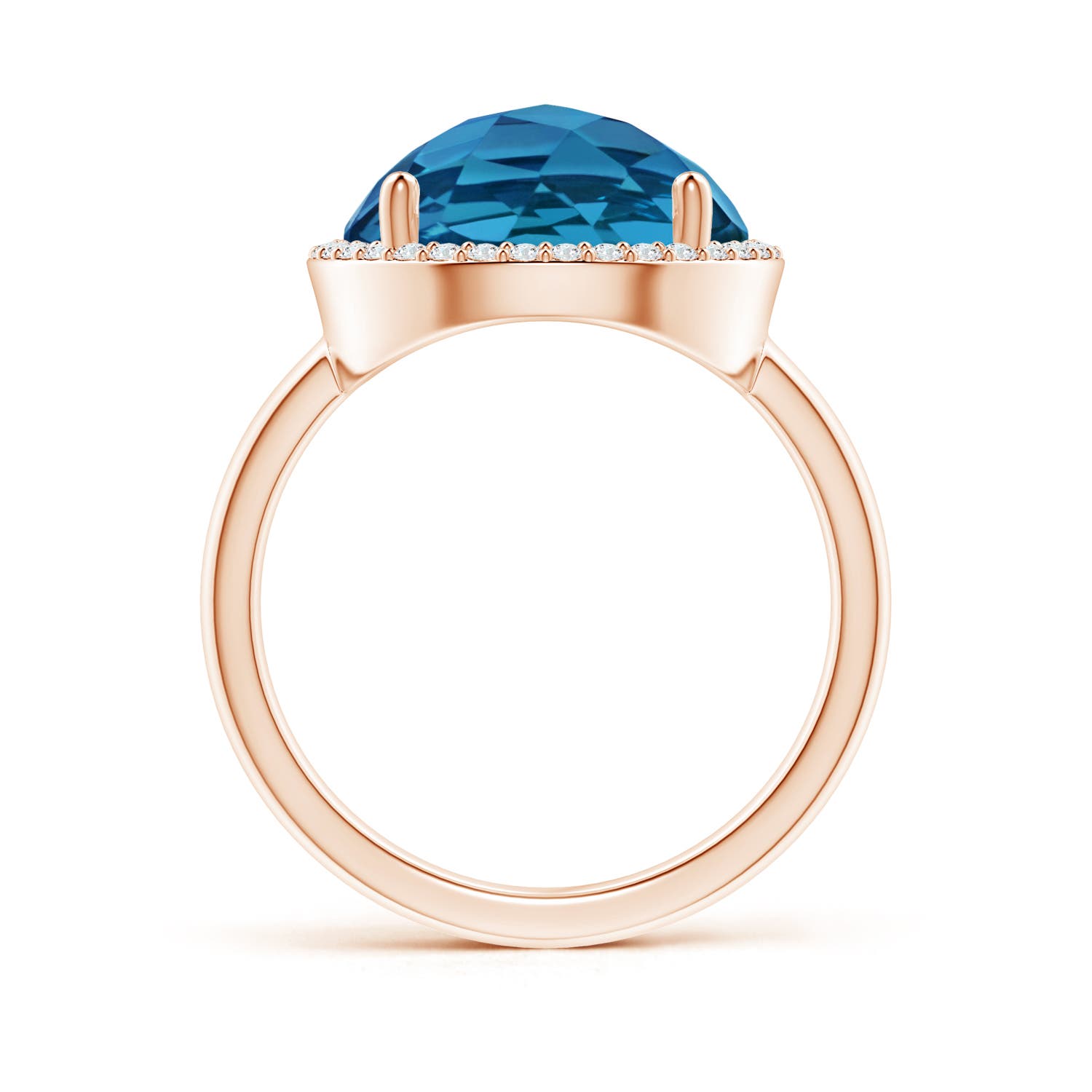 AAA - London Blue Topaz / 8.5 CT / 14 KT Rose Gold