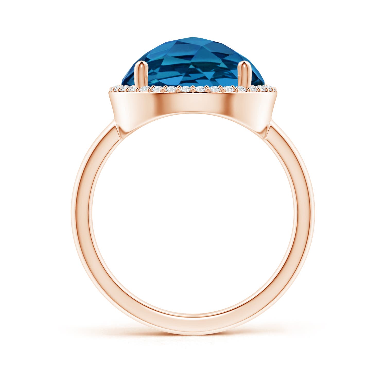 AAAA - London Blue Topaz / 8.5 CT / 14 KT Rose Gold