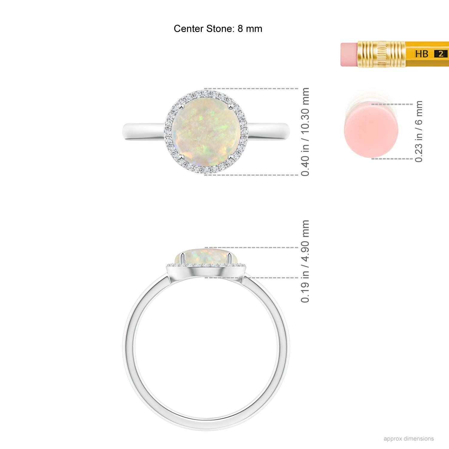 AAA - Opal / 1.23 CT / 14 KT White Gold