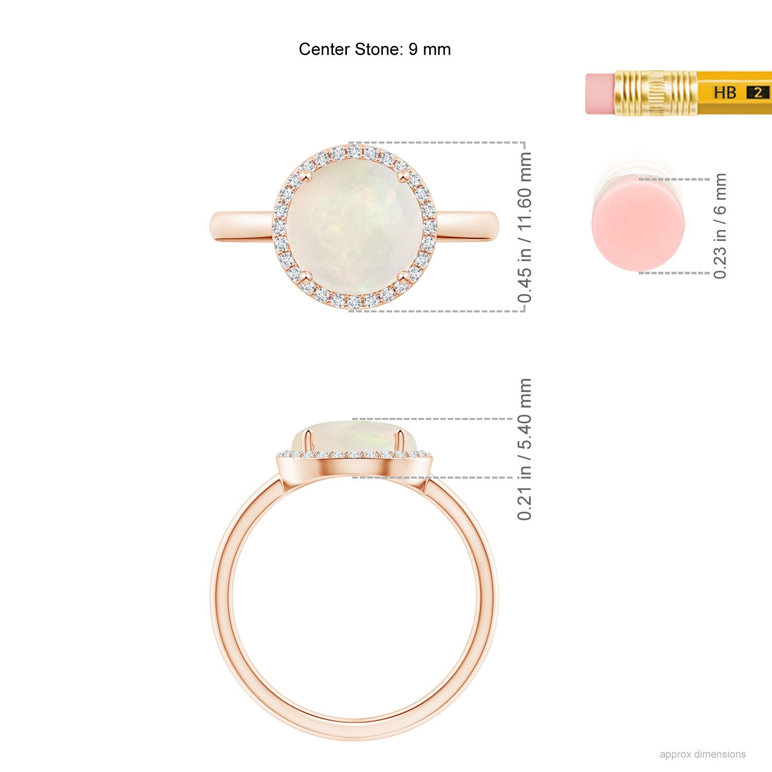 A - Opal / 1.64 CT / 14 KT Rose Gold