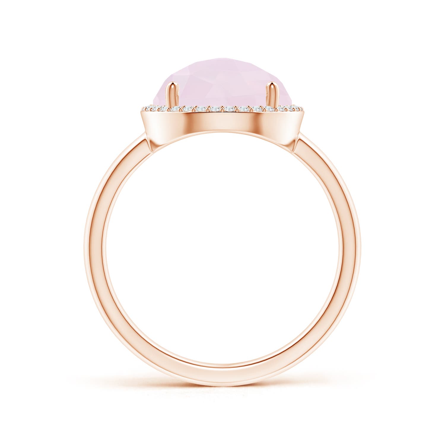 A - Rose Quartz / 3.2 CT / 14 KT Rose Gold