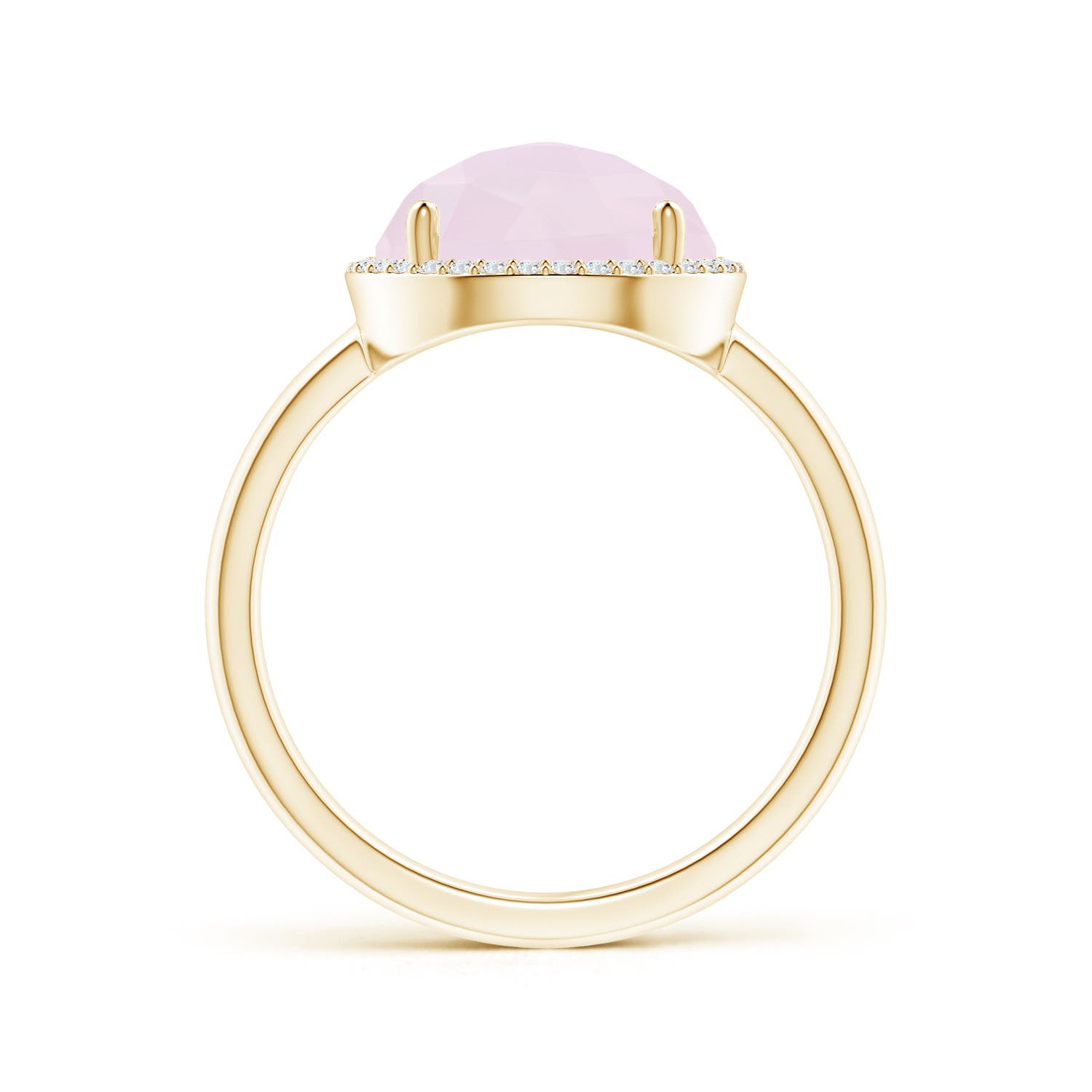 A - Rose Quartz / 3.2 CT / 14 KT Yellow Gold