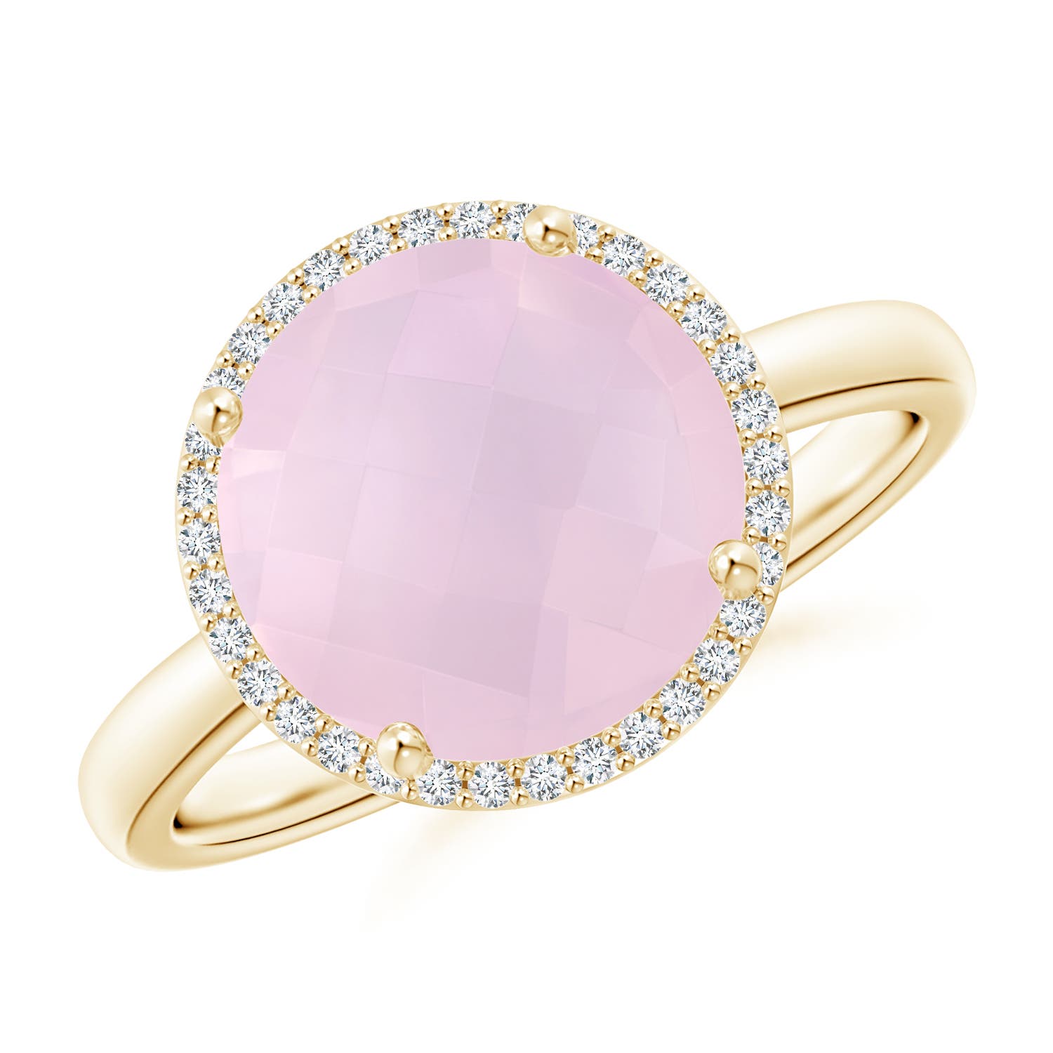 AA - Rose Quartz / 3.2 CT / 14 KT Yellow Gold