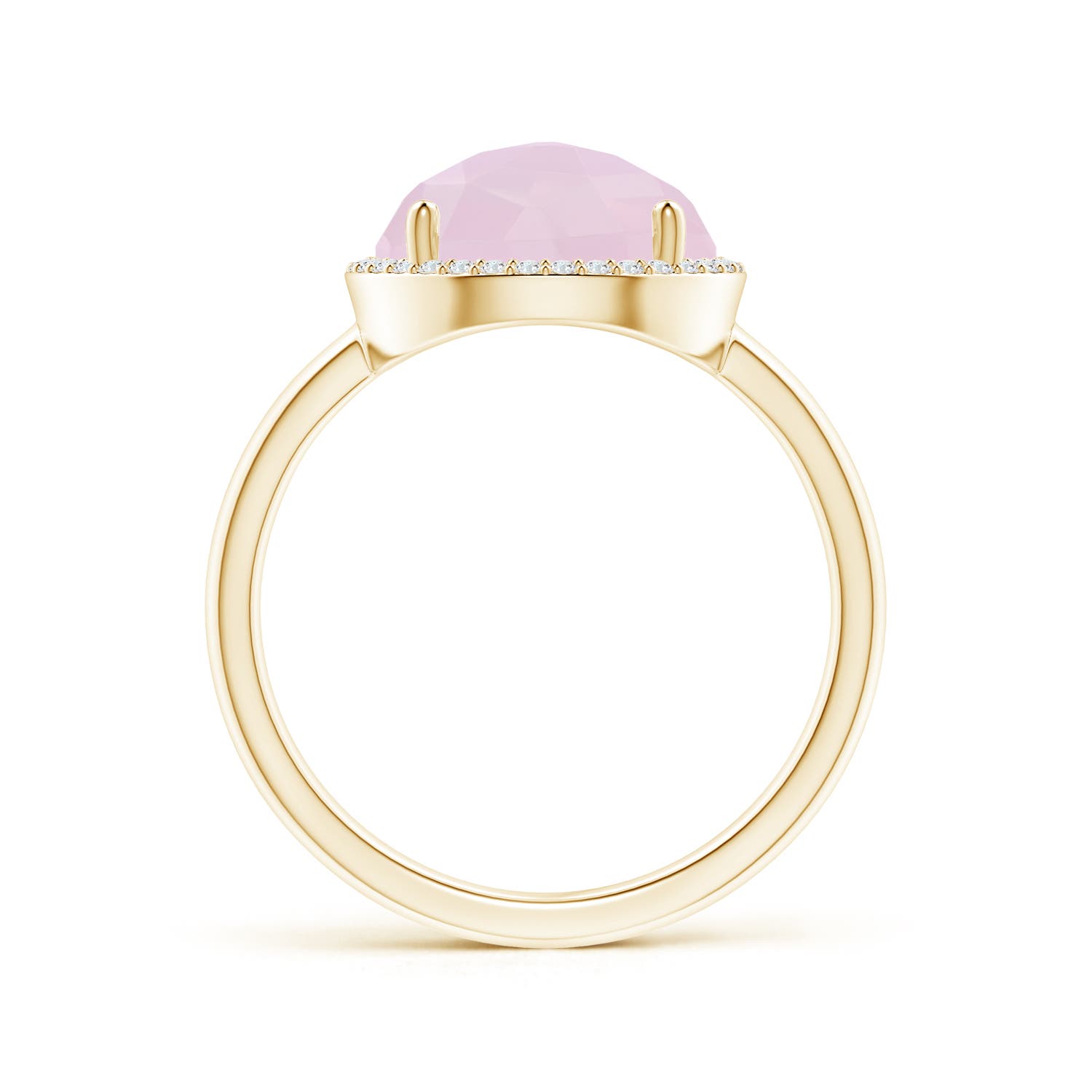 AA - Rose Quartz / 3.2 CT / 14 KT Yellow Gold