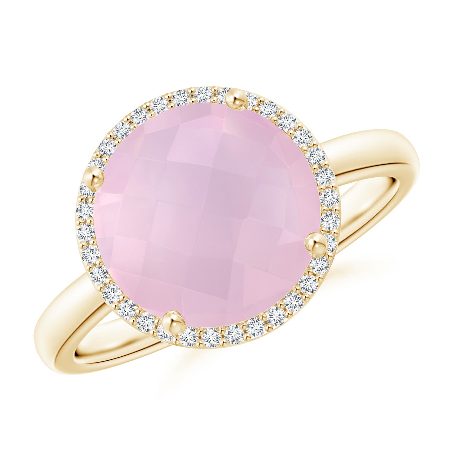 AAA - Rose Quartz / 3.2 CT / 14 KT Yellow Gold