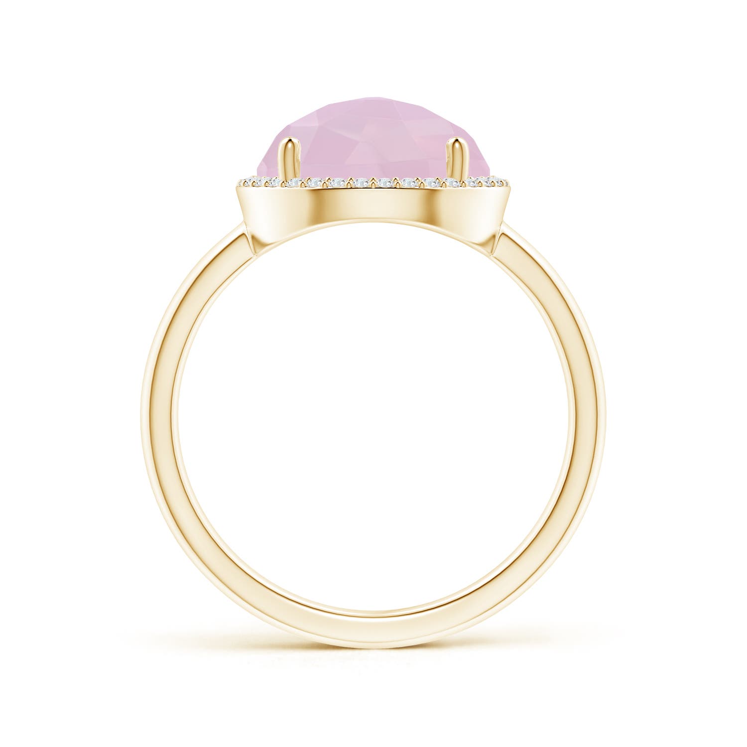 AAA - Rose Quartz / 3.2 CT / 14 KT Yellow Gold