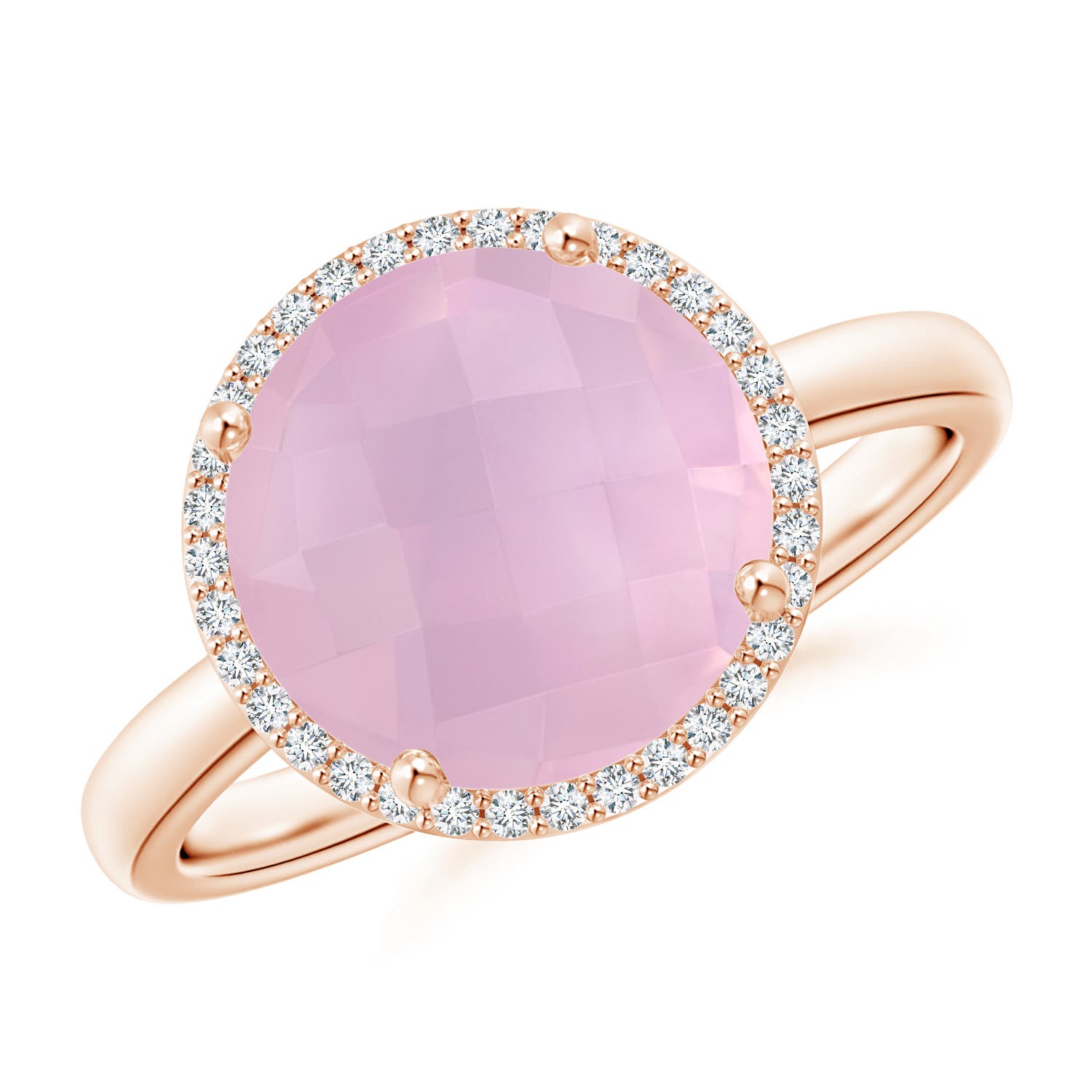 AAAA - Rose Quartz / 3.2 CT / 14 KT Rose Gold