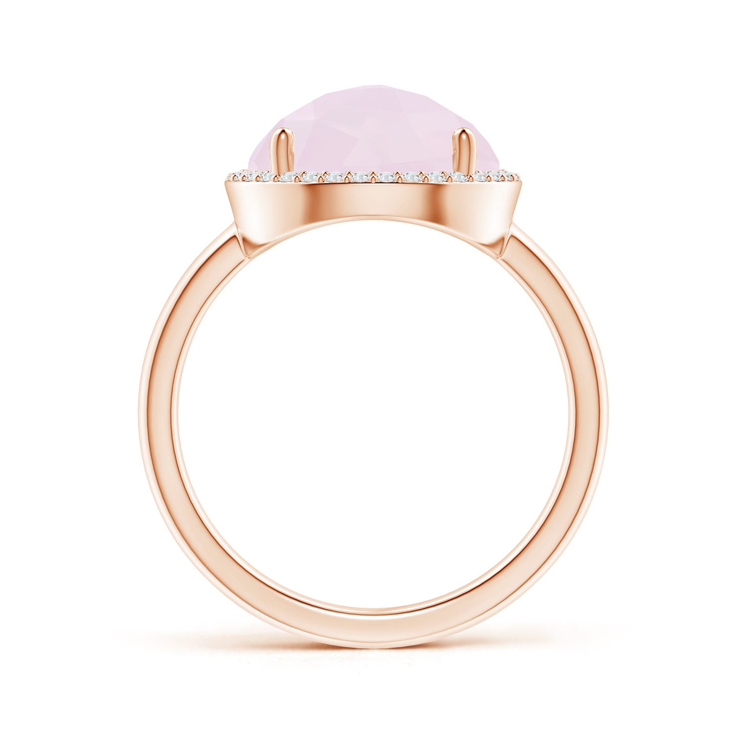 A - Rose Quartz / 4.27 CT / 14 KT Rose Gold