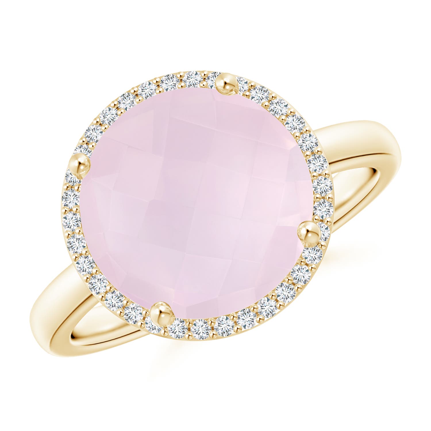 A - Rose Quartz / 4.27 CT / 14 KT Yellow Gold