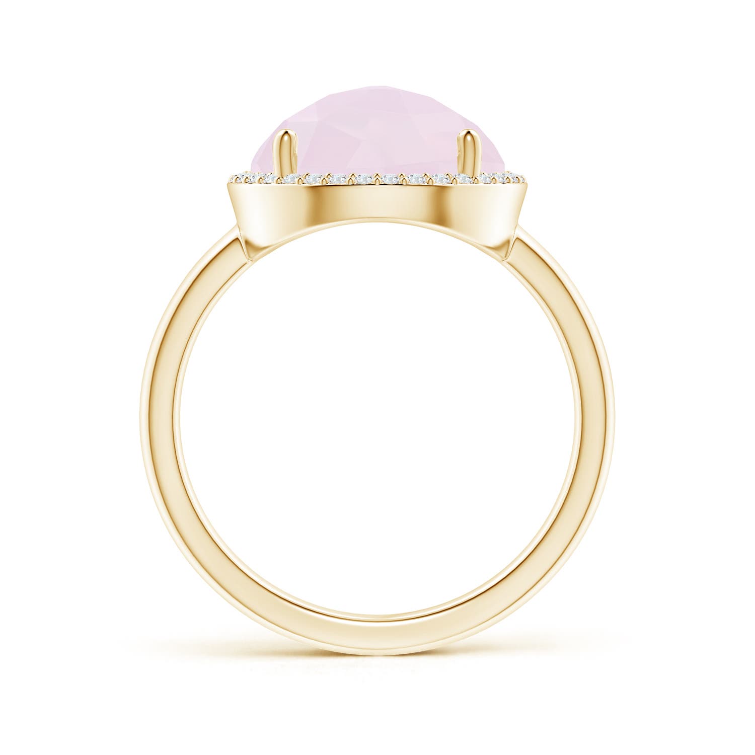 A - Rose Quartz / 4.27 CT / 14 KT Yellow Gold