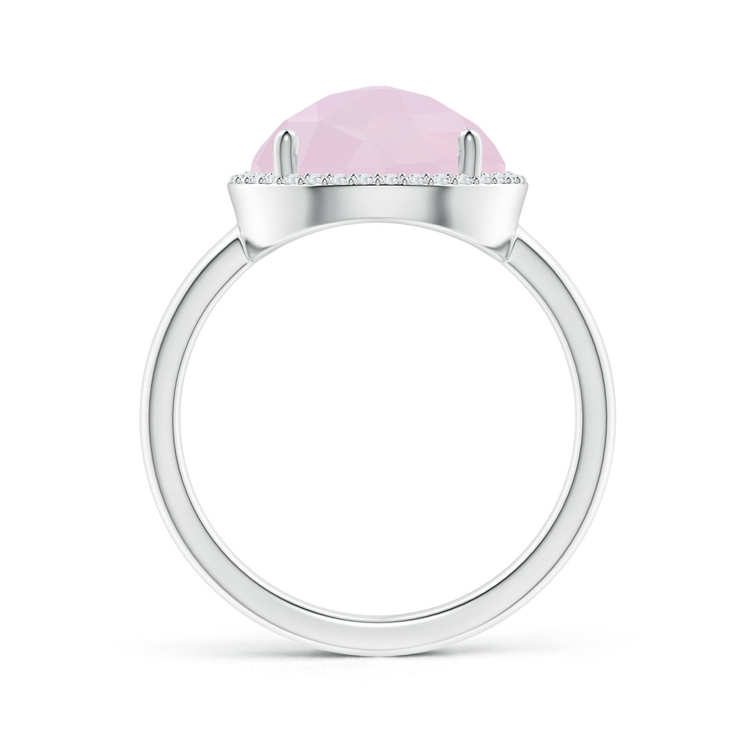 AA - Rose Quartz / 4.27 CT / 14 KT White Gold