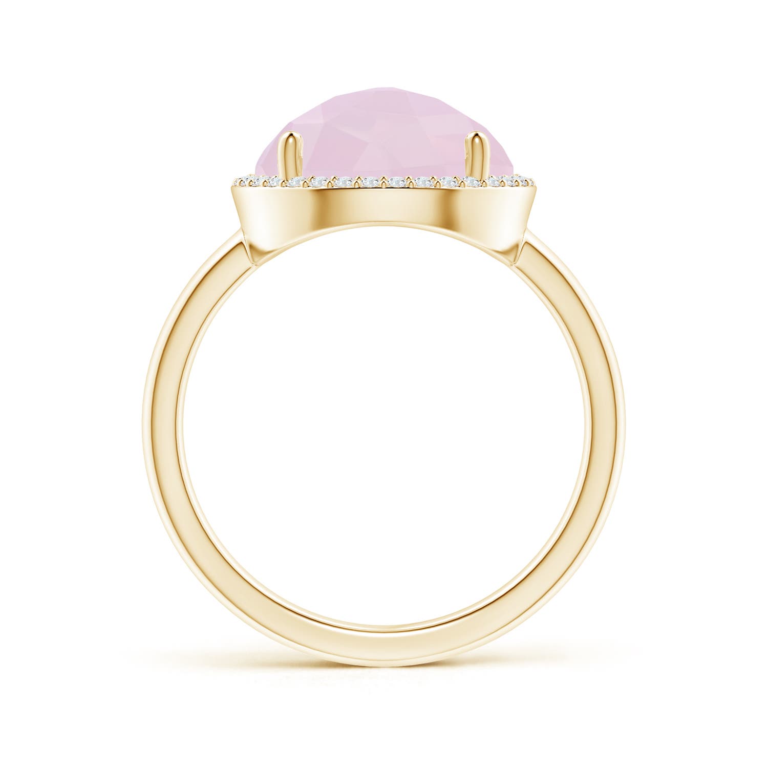 AA - Rose Quartz / 4.27 CT / 14 KT Yellow Gold