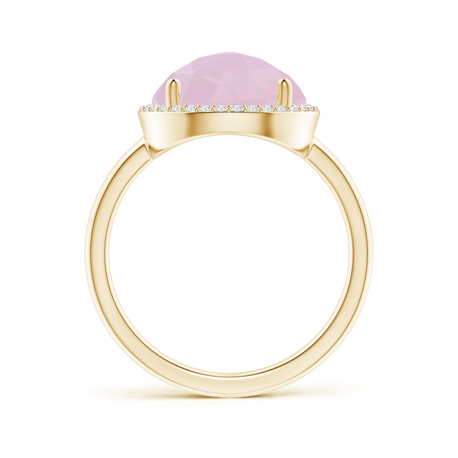 AAA - Rose Quartz / 4.27 CT / 14 KT Yellow Gold