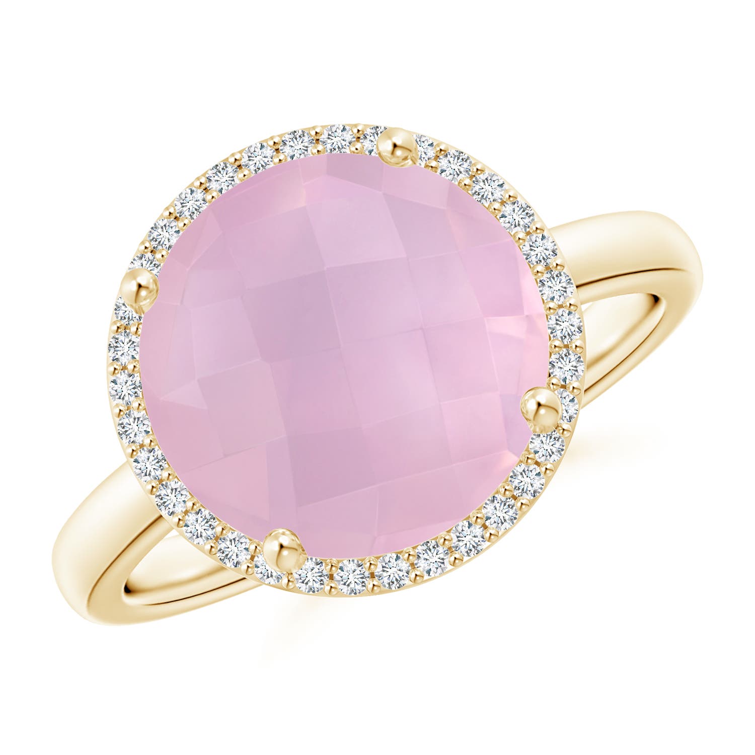 AAAA - Rose Quartz / 4.27 CT / 14 KT Yellow Gold