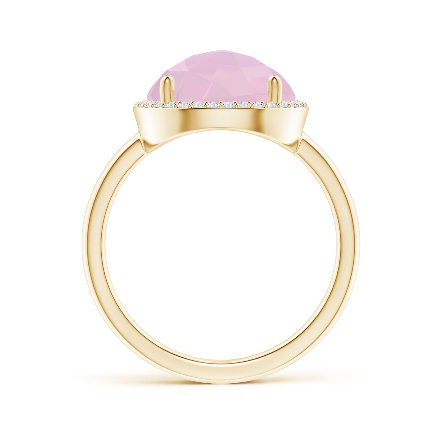 AAAA - Rose Quartz / 4.27 CT / 14 KT Yellow Gold