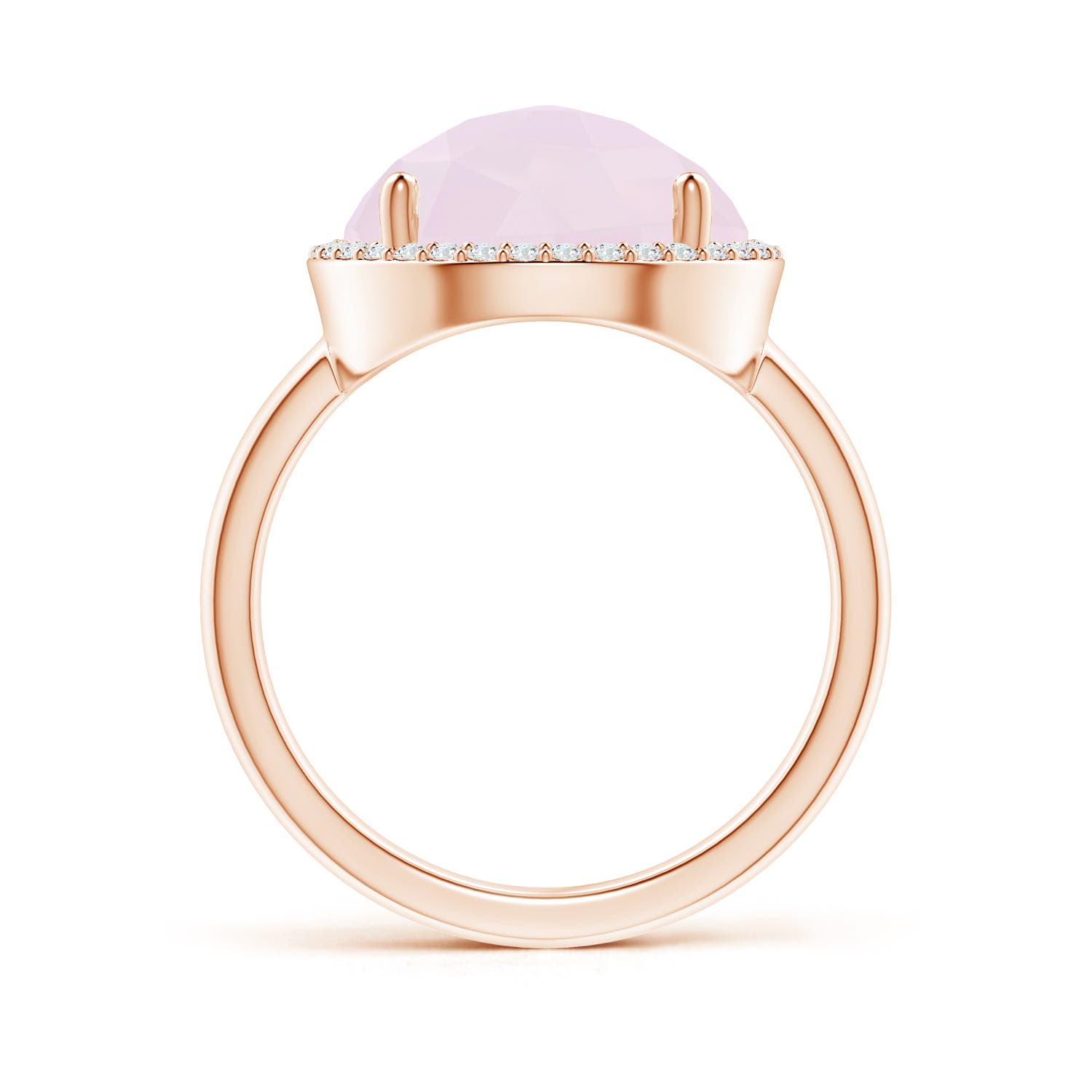 A - Rose Quartz / 5.3 CT / 14 KT Rose Gold