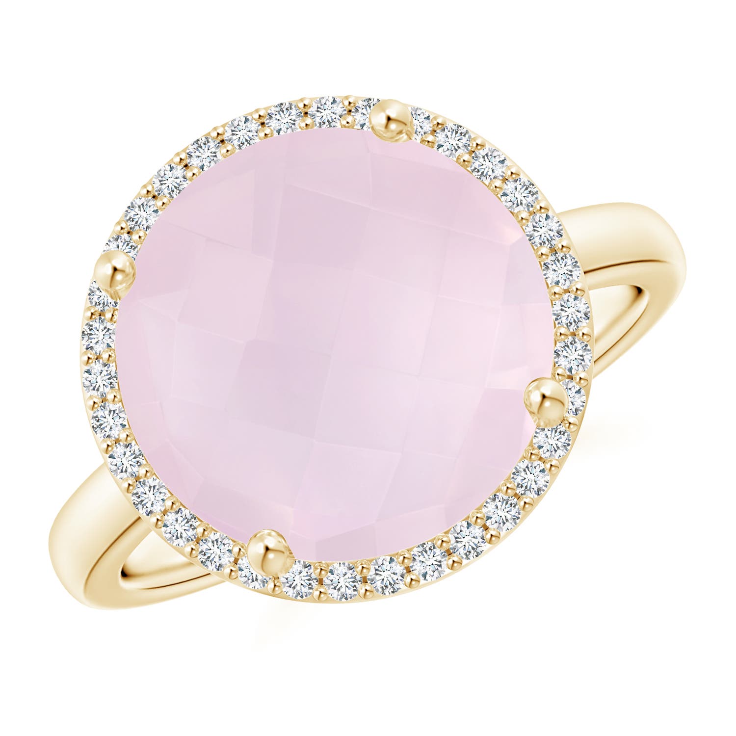 A - Rose Quartz / 5.3 CT / 14 KT Yellow Gold