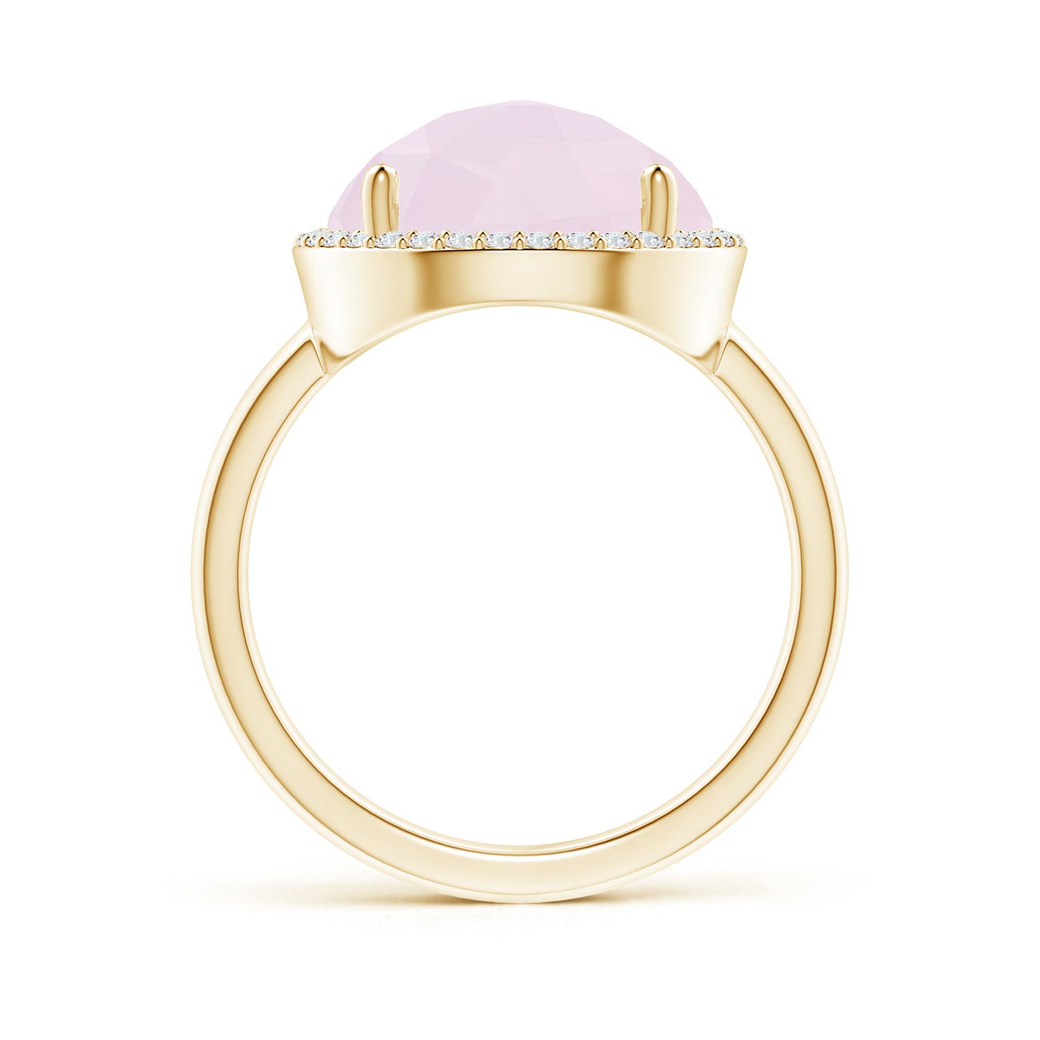 A - Rose Quartz / 5.3 CT / 14 KT Yellow Gold