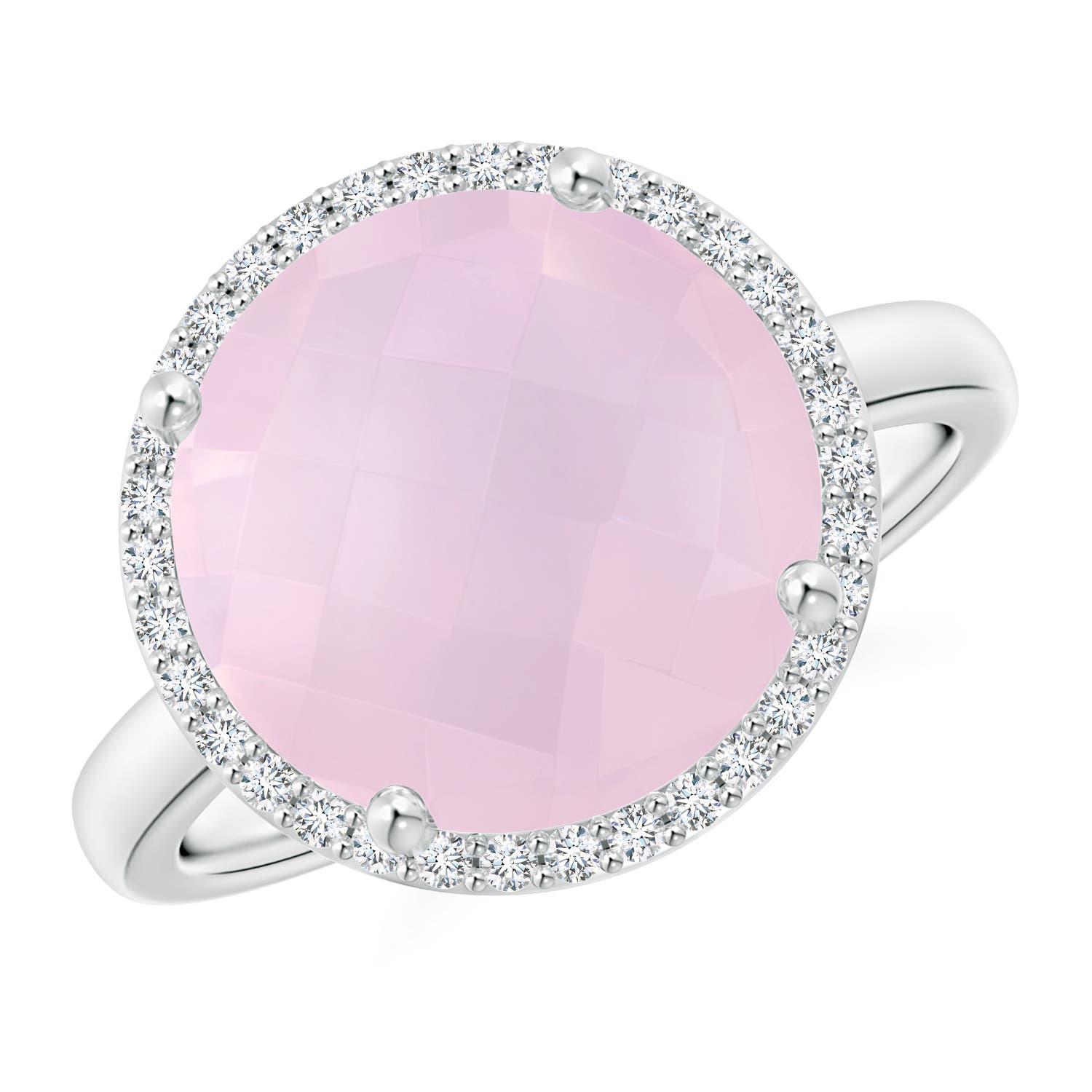 AA - Rose Quartz / 5.3 CT / 14 KT White Gold