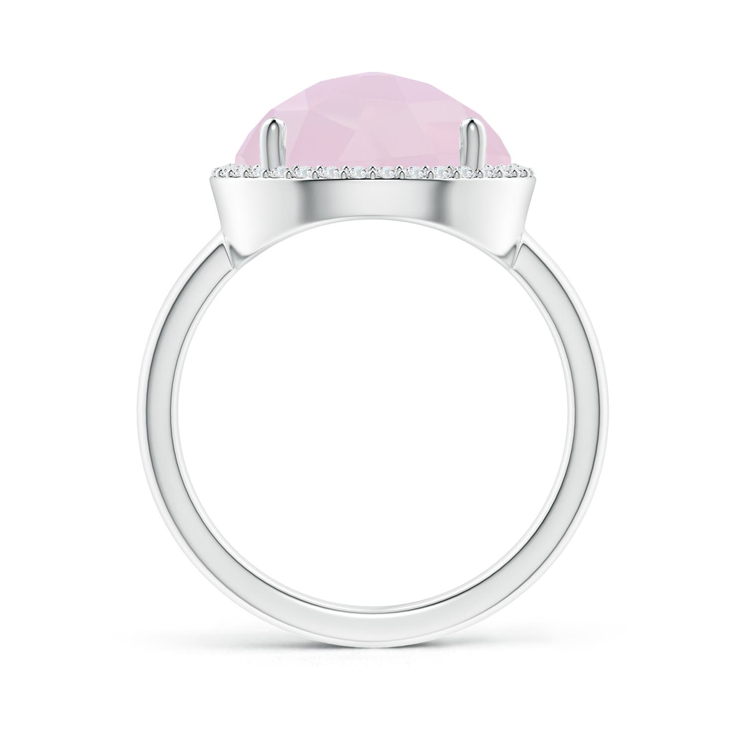 AA - Rose Quartz / 5.3 CT / 14 KT White Gold