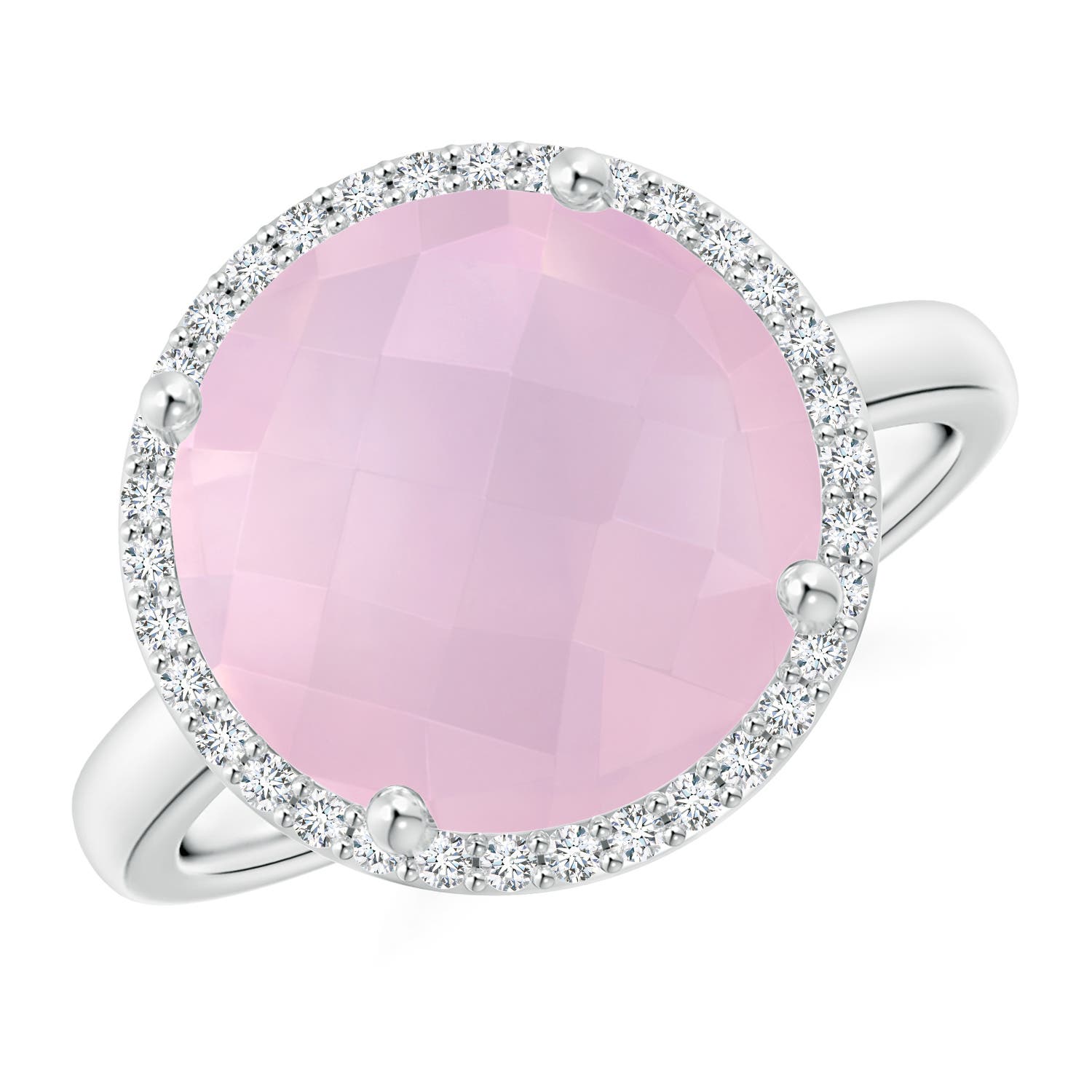 AAA - Rose Quartz / 5.3 CT / 14 KT White Gold