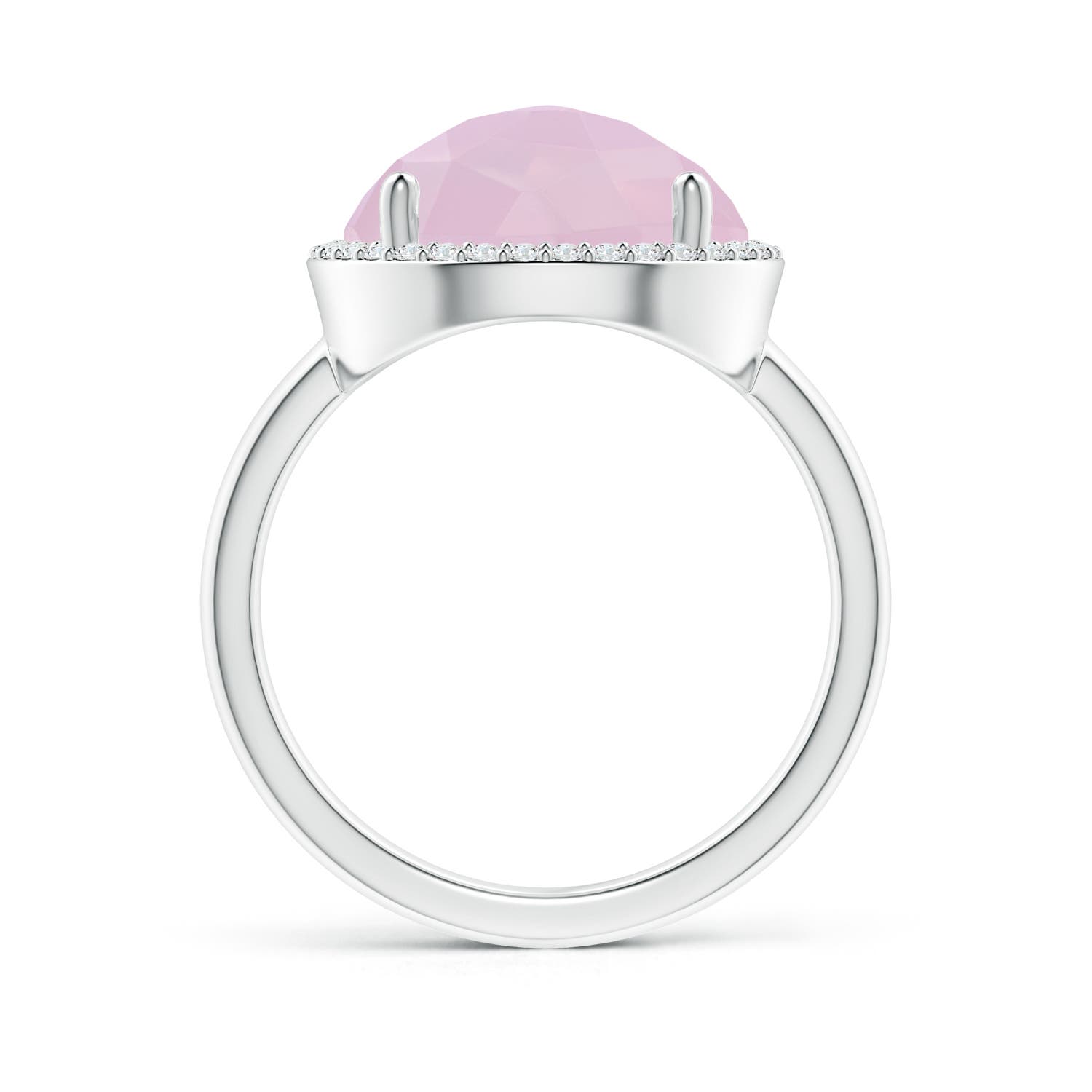 AAA - Rose Quartz / 5.3 CT / 14 KT White Gold