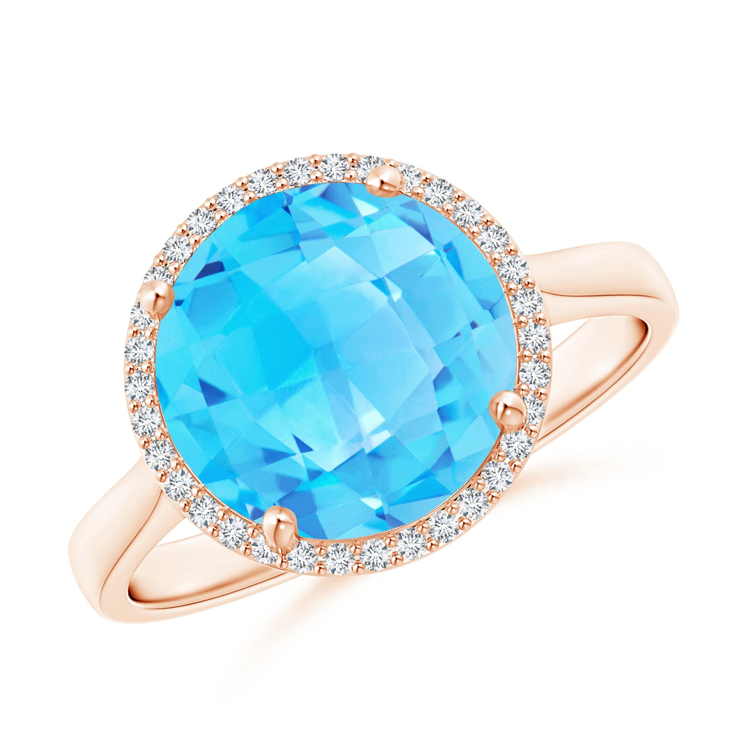 AA - Swiss Blue Topaz / 4.9 CT / 14 KT Rose Gold