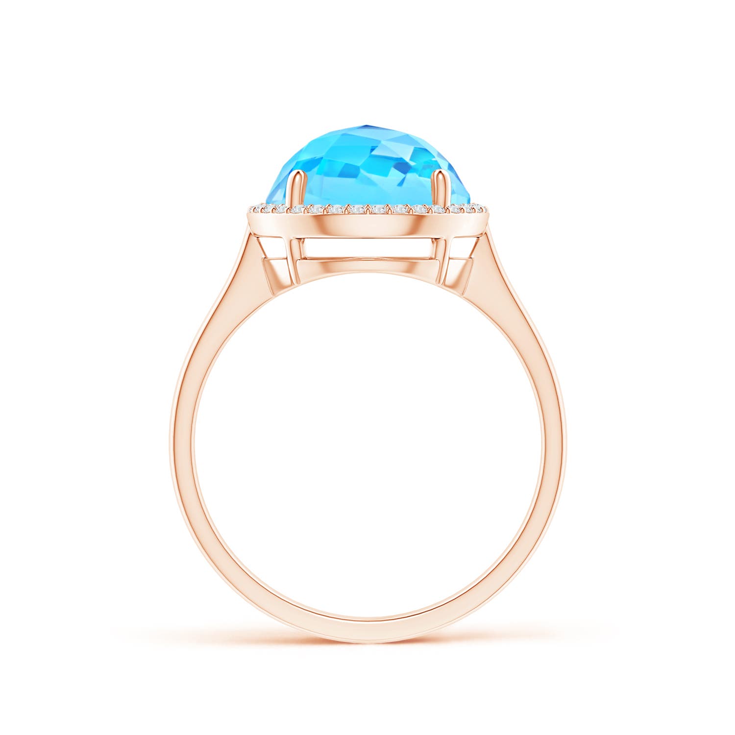 AA - Swiss Blue Topaz / 4.9 CT / 14 KT Rose Gold