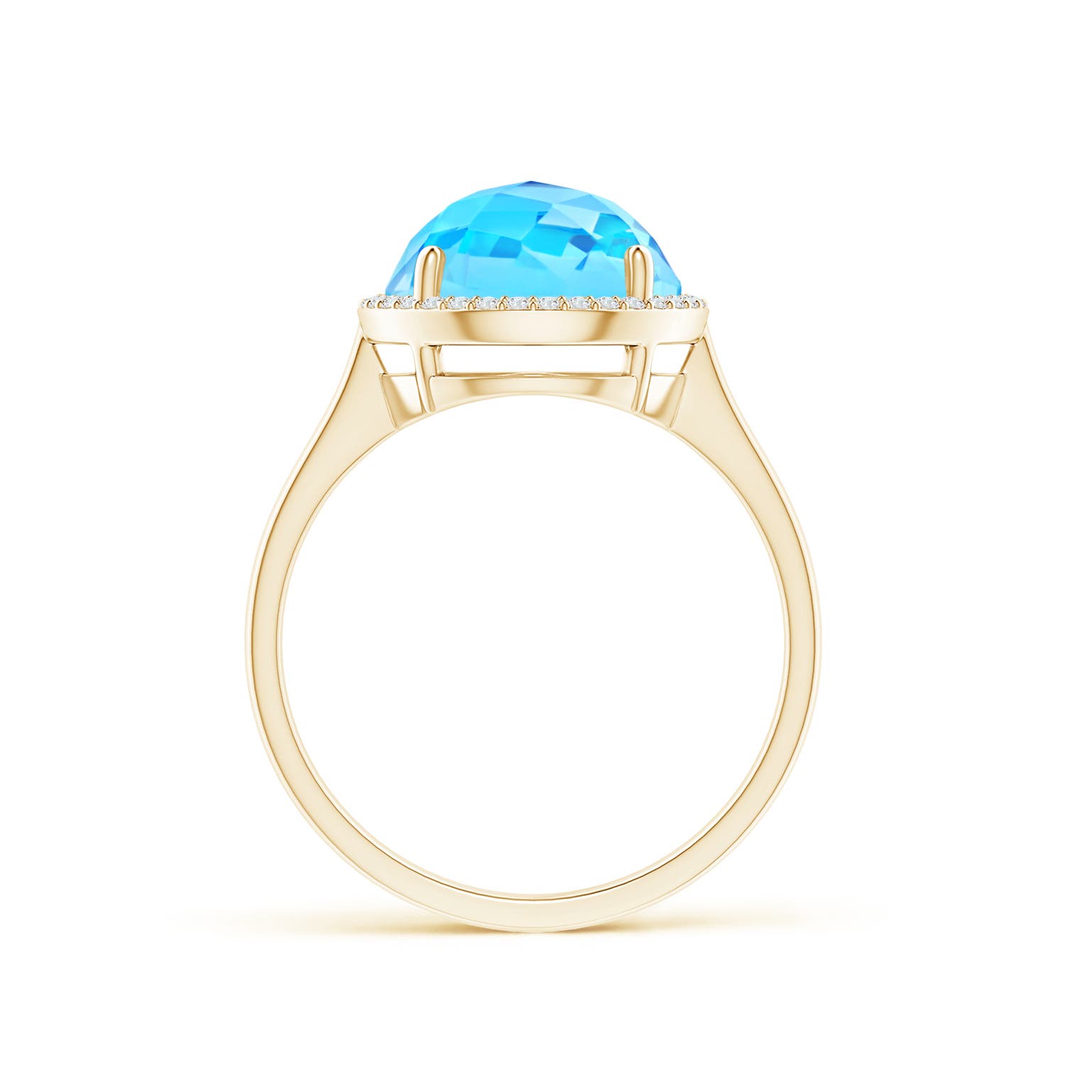 AA - Swiss Blue Topaz / 4.9 CT / 14 KT Yellow Gold