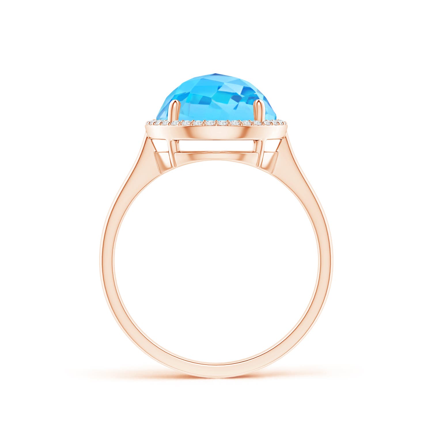 AAA - Swiss Blue Topaz / 4.9 CT / 14 KT Rose Gold