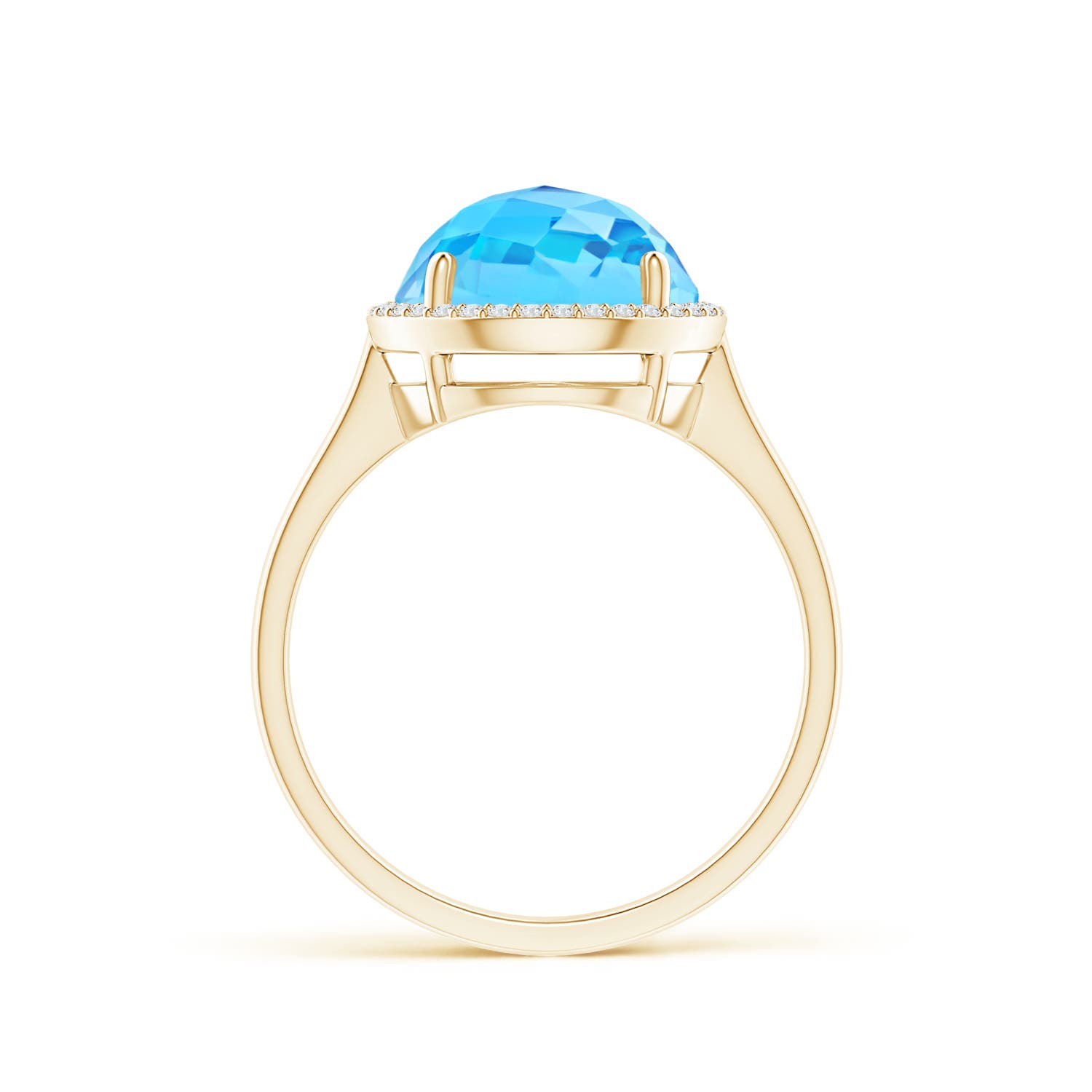 AAA - Swiss Blue Topaz / 4.9 CT / 14 KT Yellow Gold