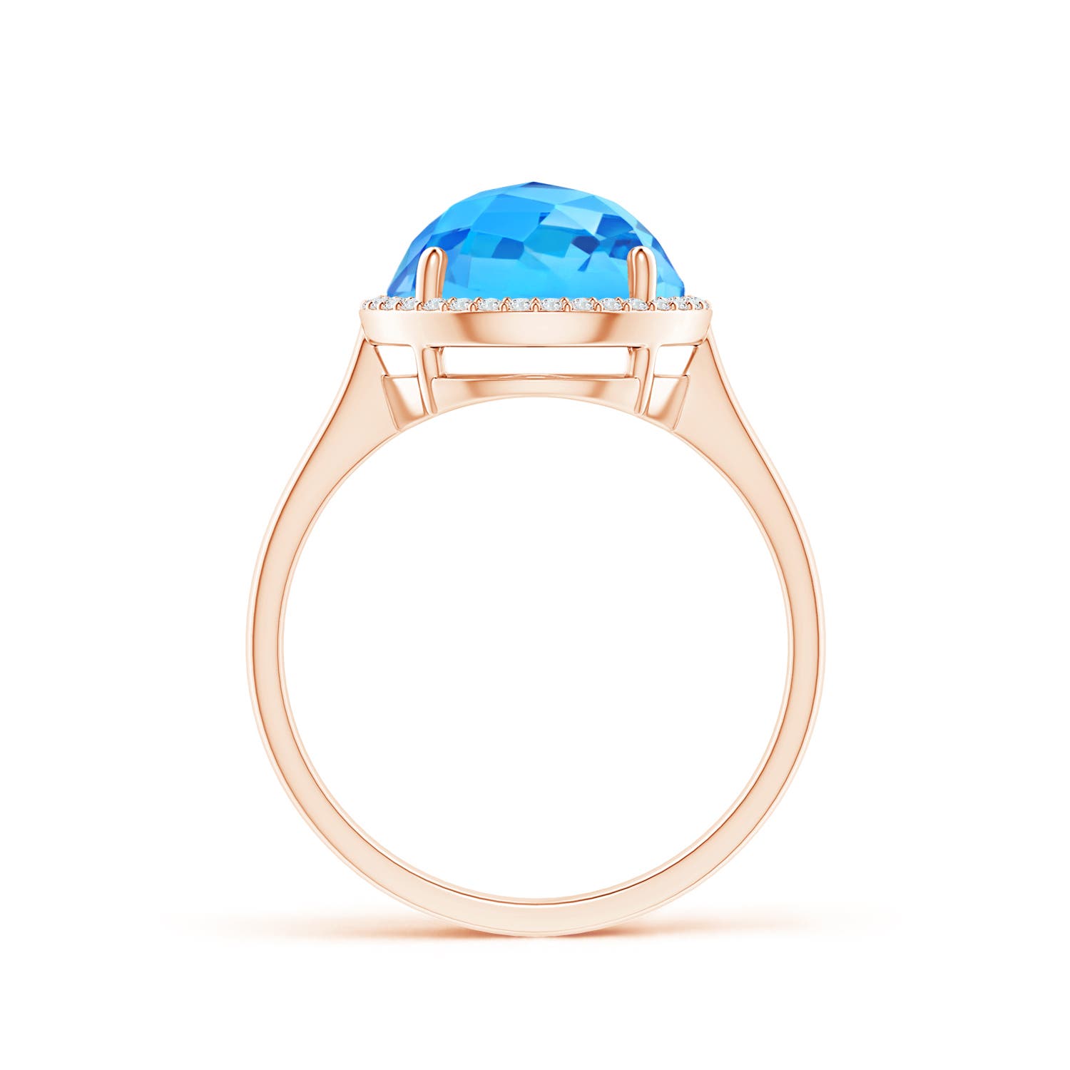 AAAA - Swiss Blue Topaz / 4.9 CT / 14 KT Rose Gold