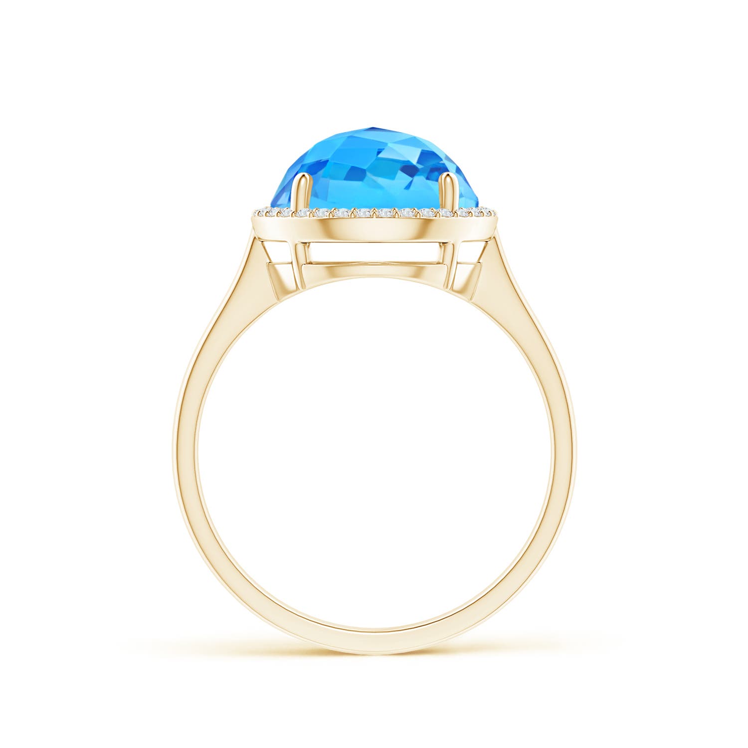 AAAA - Swiss Blue Topaz / 4.9 CT / 14 KT Yellow Gold