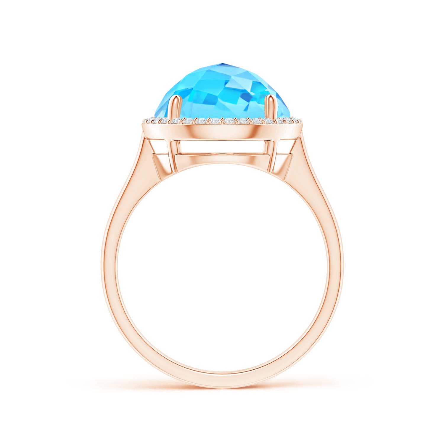 AA - Swiss Blue Topaz / 6.47 CT / 14 KT Rose Gold