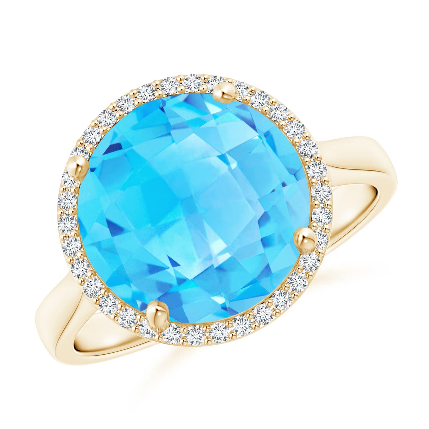 AA - Swiss Blue Topaz / 6.47 CT / 14 KT Yellow Gold