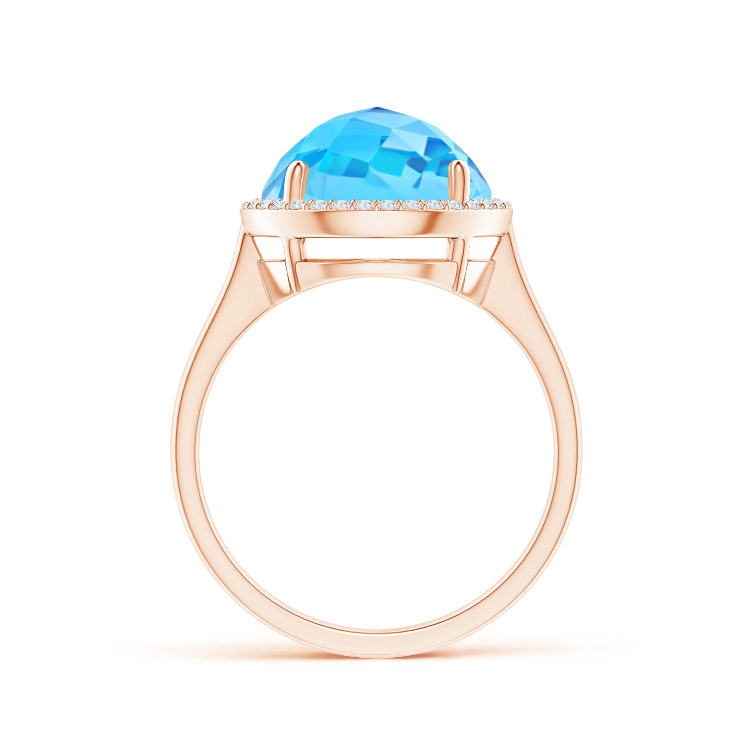 AAA - Swiss Blue Topaz / 6.47 CT / 14 KT Rose Gold