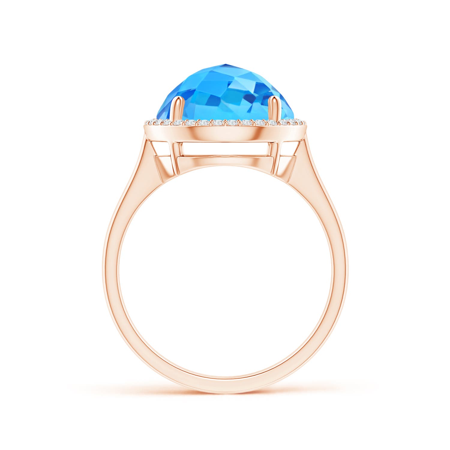 AAAA - Swiss Blue Topaz / 6.47 CT / 14 KT Rose Gold