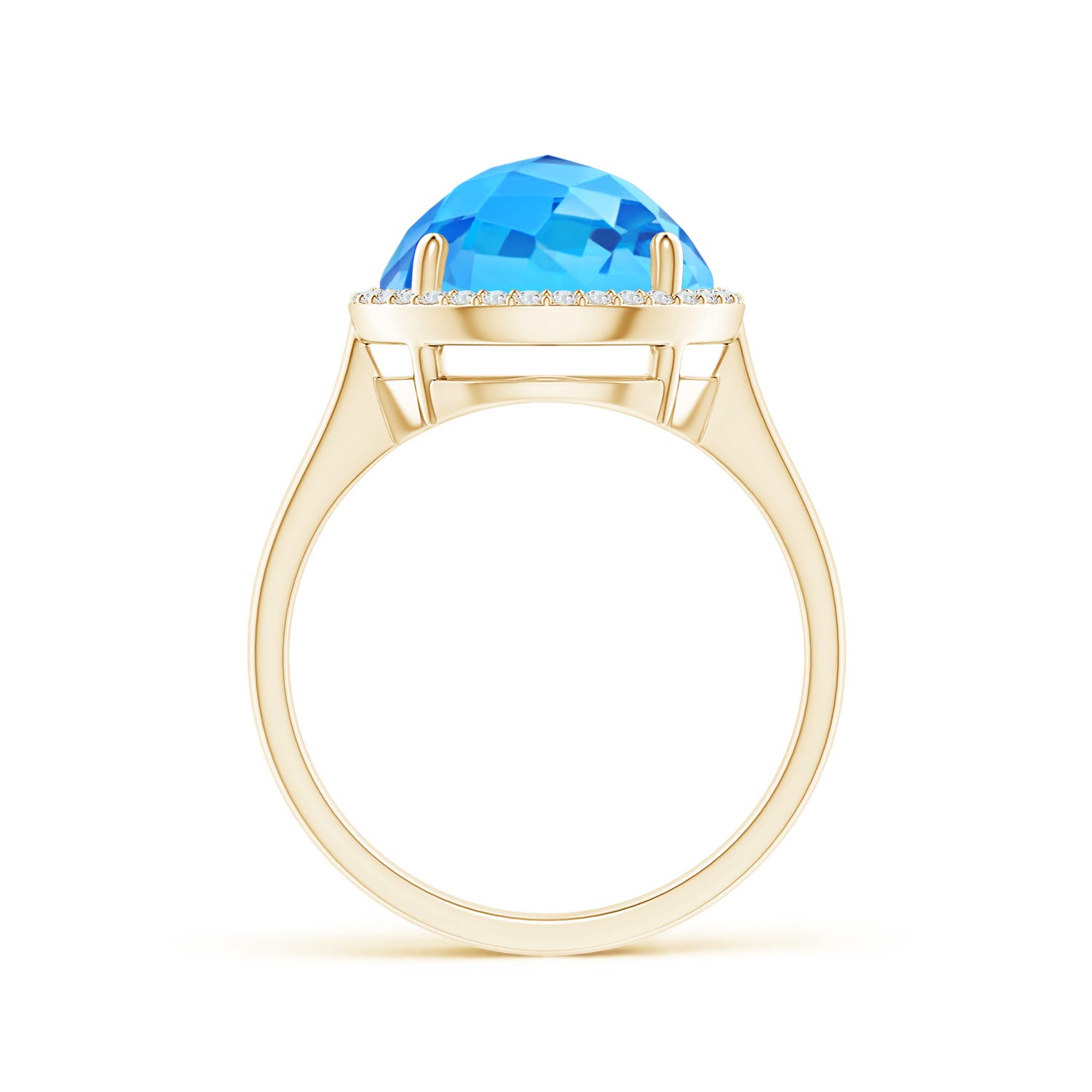 AAAA - Swiss Blue Topaz / 6.47 CT / 14 KT Yellow Gold