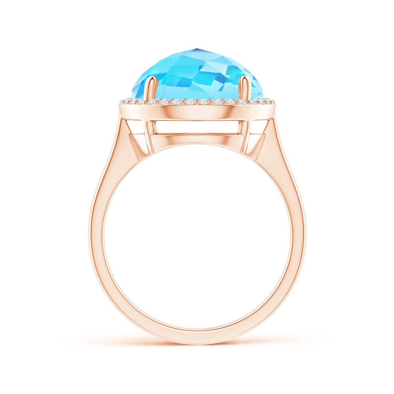 A - Swiss Blue Topaz / 8.5 CT / 14 KT Rose Gold