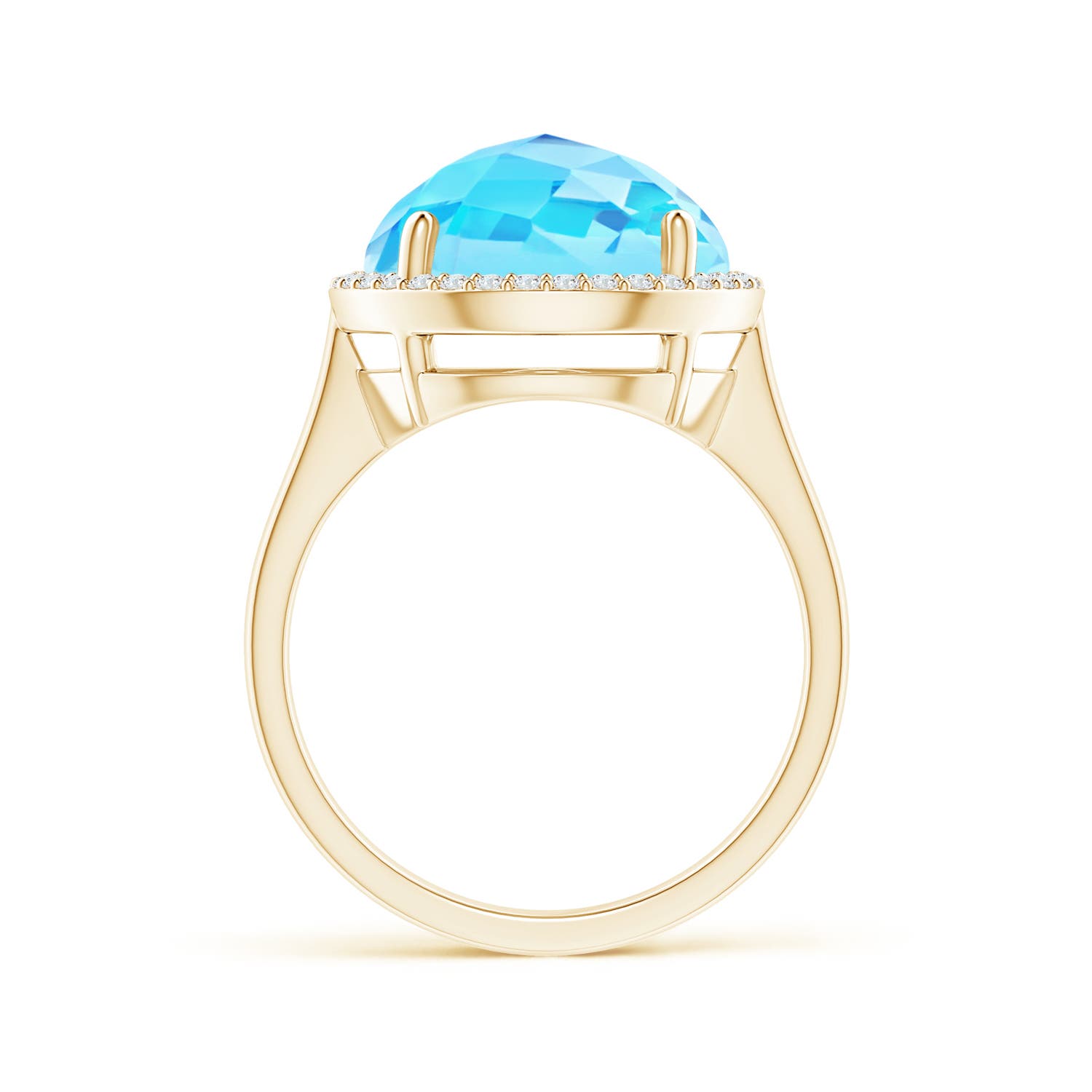 A - Swiss Blue Topaz / 8.5 CT / 14 KT Yellow Gold