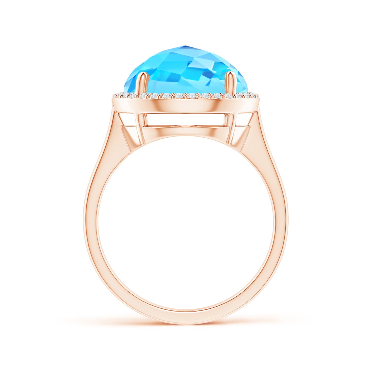 AA - Swiss Blue Topaz / 8.5 CT / 14 KT Rose Gold