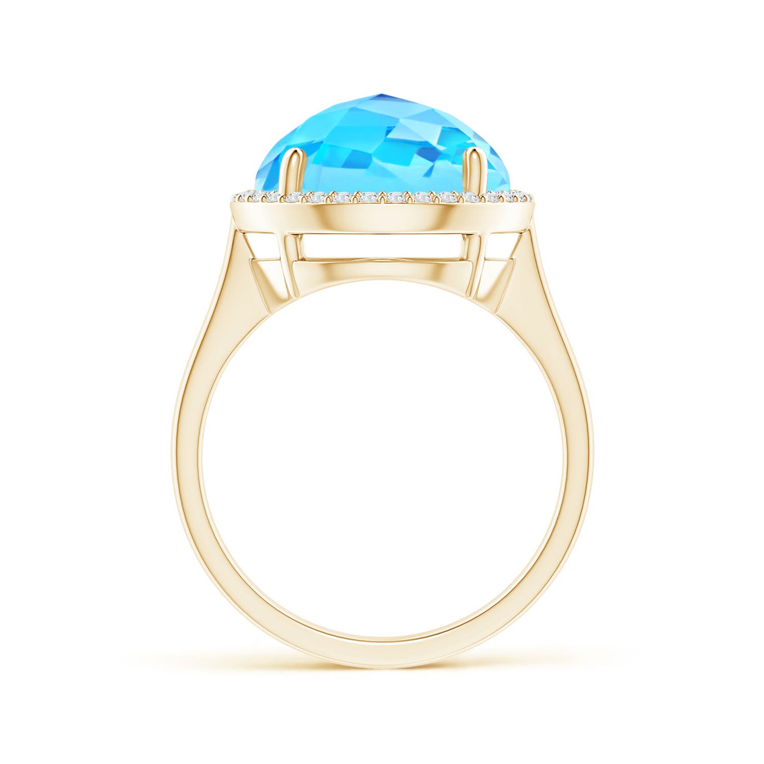 AA - Swiss Blue Topaz / 8.5 CT / 14 KT Yellow Gold