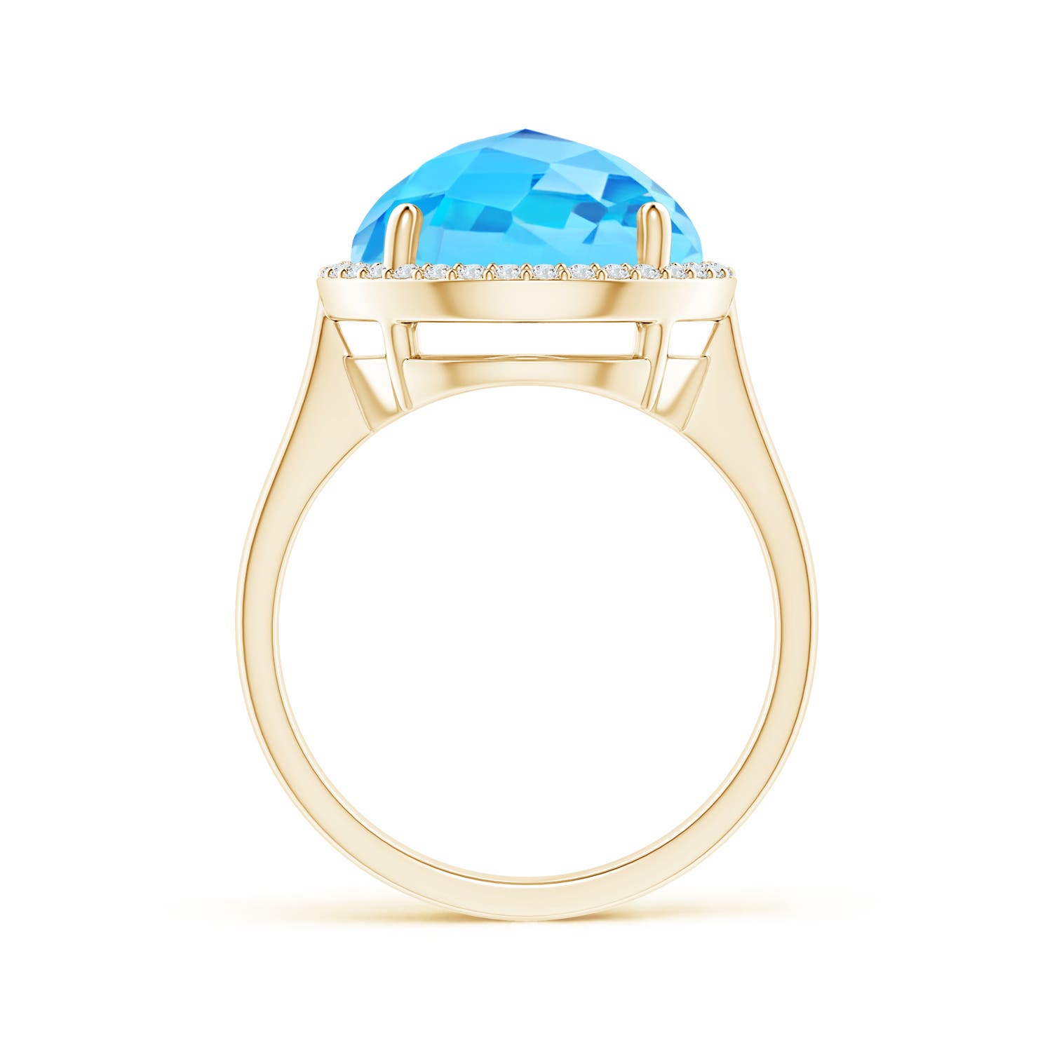 AAA - Swiss Blue Topaz / 8.5 CT / 14 KT Yellow Gold