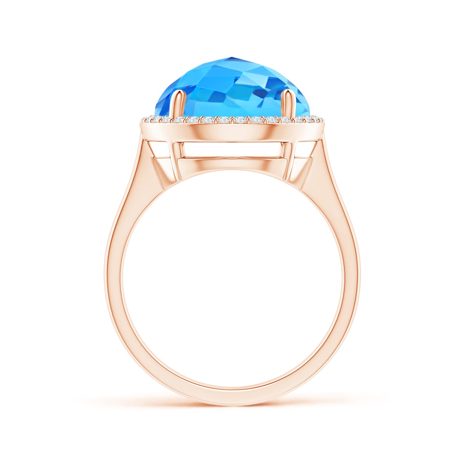 AAAA - Swiss Blue Topaz / 8.5 CT / 14 KT Rose Gold